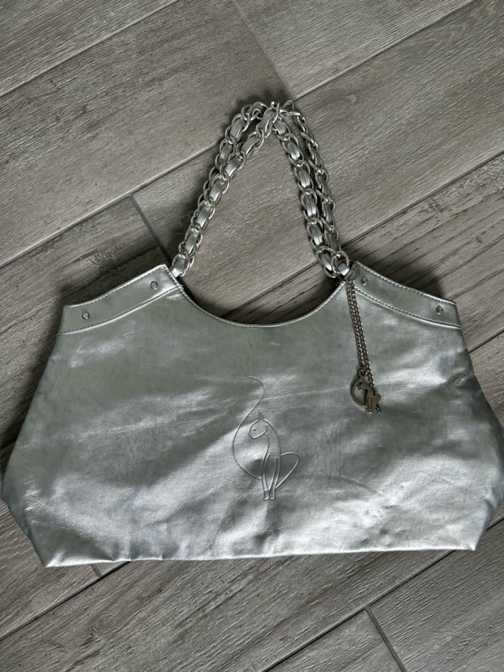 Chain Shoulder Bag – Y2K Cat Logo Bag